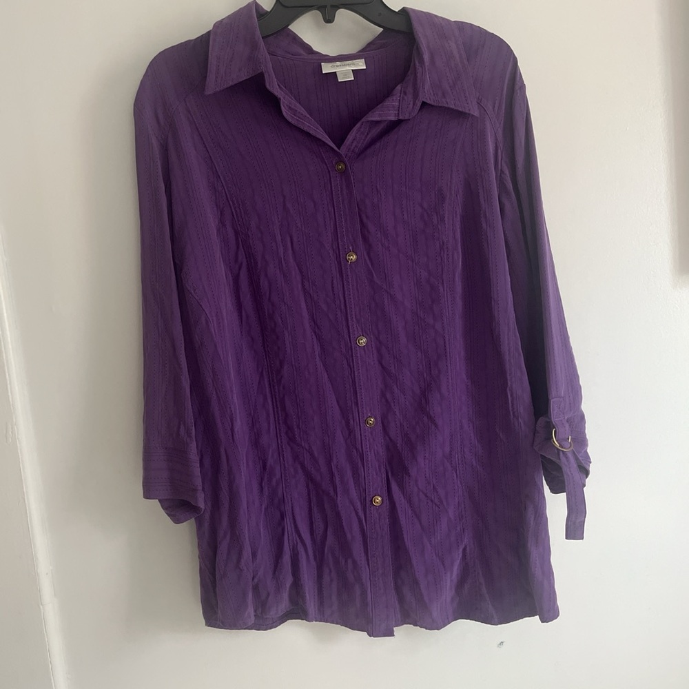Dressbarn Vibrant Purple Blouse